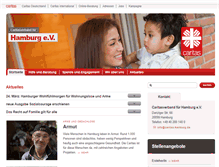 Tablet Screenshot of caritas-hamburg.de